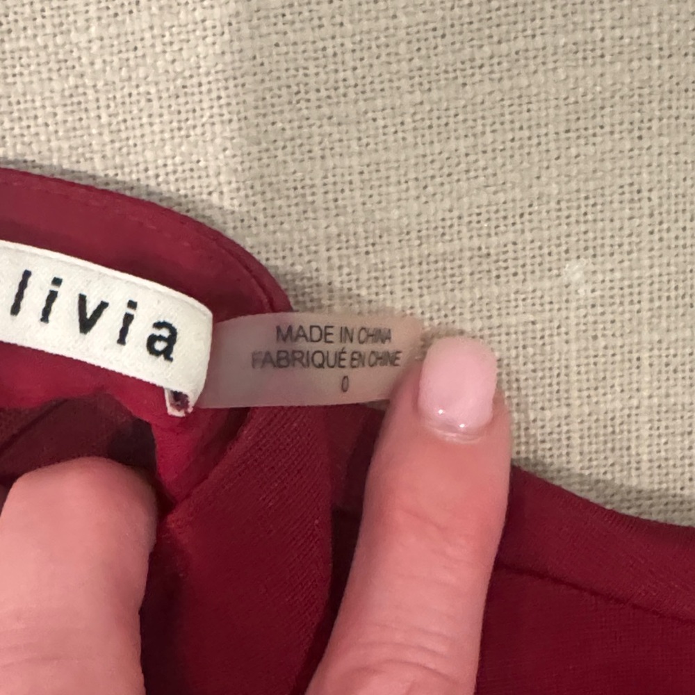 Alice + Olivia Burgundy Midi Dress - Picture 5 of 5